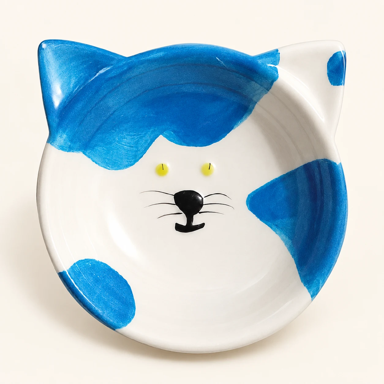 Comedouro Porcelana para Gatos - Azul/Branco - 200ml